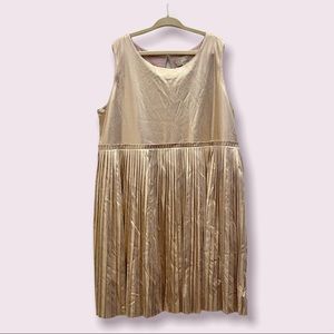PEEK Gold Pleated Dress